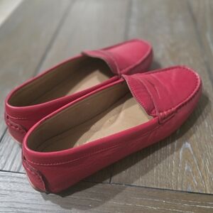 Flag LTD Nappa Glove Morgan Red Leather Penny Loafer, Women's Size 7